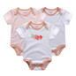 2017 New baby girls jumpsuits & baby bodysuits 3pcs/lot cotton newborn wholesale short sleeve baby boys clothing set