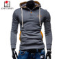 2017 New Autumn Winter Male Hoodies Sportswear Fashion Patchwork Solid Color Hoodies Men Slim Fit Casual Sweatshirts With Hoody