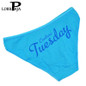LOBBPAJA Lot 7 pcs Woman Underwear Cotton Weekdays Letter Printed Sexy Ladies Panties Briefs Intimates Lingerie Knickers Women
