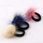 LNRRABC Kids Girls Elastic Hair Bands Hair Clip Faux Fur Mink Ball Headbands Baby Hairband Women Headwear Hair Accessories