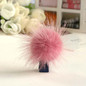 LNRRABC Kids Girls Elastic Hair Bands Hair Clip Faux Fur Mink Ball Headbands Baby Hairband Women Headwear Hair Accessories