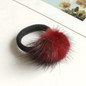LNRRABC Kids Girls Elastic Hair Bands Hair Clip Faux Fur Mink Ball Headbands Baby Hairband Women Headwear Hair Accessories