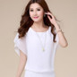 Faroonee New Womens Tops Fashion 2018 Women Summer Chiffon Blouse Plus Size Ruffle Batwing Short Sleeve Casual Shirt Black White