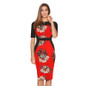 Fantaist 2017 Summer Dress Women Costume Vestidos Mujer Vintage Elegant Floral Print Patchwork Sexy Wedding Work Sheath Dress