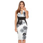 Fantaist 2017 Summer Dress Women Costume Vestidos Mujer Vintage Elegant Floral Print Patchwork Sexy Wedding Work Sheath Dress