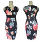 Fantaist 2017 Summer Dress Women Costume Vestidos Mujer Vintage Elegant Floral Print Patchwork Sexy Wedding Work Sheath Dress
