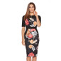 Fantaist 2017 Summer Dress Women Costume Vestidos Mujer Vintage Elegant Floral Print Patchwork Sexy Wedding Work Sheath Dress
