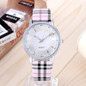 2017 Fashion Watches Leather Plaid Watch Women Watches Clock Women's Watches saat bayan kol saati reloj mujer relogio feminino