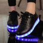 2017 Fashion USB Charging Luminous Sneakers with Light Sole Children Tenis Led Feminino Femme Basket Led Kids Boys Glowing Shoes