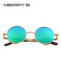 MERRY'S Men Gothic Steampunk Sunglasses Women Brand Design Round Coating Mirrored Sun glasses Oculos de sol UV400  Shades Female