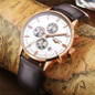 Mens Watches Top Brand Luxury GUANQIN Men Military Sport Luminous Wristwatch Chronograph Leather Quartz Watch relogio masculino
