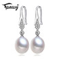 FENASY Pearl Jewelry,natural Pearl earring,925 Sterling Silver earrings,wedding Birthday gift box earrings for Women Accessories
