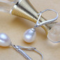 FENASY Pearl earring, Pearl with 925 Sterling Silver earrings,wedding Birthday gift Jewelry Women fashion long earrings