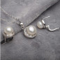 FENASY Nice Freshwater Pearl Jewelry Sets 925 Sterling Silver pendant Necklace,Pearl Earrings and ring for Wedding Jewelry Sets