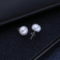 FENASY natural Pearl earring,925 Sterling Silver earrings,wedding Birthday gift pearl Jewelry Women classic earrings for love