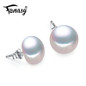 FENASY natural Pearl earring,925 Sterling Silver earrings,wedding Birthday gift pearl Jewelry Women classic earrings for love