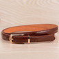 Female Straps Leather Belt Waistband Cummerbund For Apparel Accessories Candy Color Metal Buckle Thin Casual Belt For Women