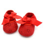 2017 New Style Bowknot Baby Girl Lace Shoes Toddler Prewalker Anti-Slip First Walker Simple Baby Shoes #A