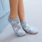 2017 new spring summer women socks 2 pair gift box cotton cartoon print creative fashion short socks for women