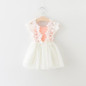2017 summer baby girl dress lace flower baby princess dress mesh baby girl clothes newborn toddler girl dresses vestido infantil