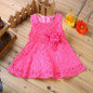 2017 Summer Baby Dresses Girl Princess Dress Flower Toddler Infant Newborn Baby Girls Party Wedding Dress Baby Lace Dress Brand