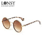 LONSY Pink Round Sunglasses Women Retro Vintage Sun Glasses for Women Brand Design Clear Sunglasses Female Oculos Gafas De Sol