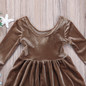 Casual Newborn Baby Girl Toddler Kid Party Clothing Tutu Dress Mini Long Sleeve Cute Warm Sundress Dresses Baby Girl