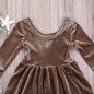 Casual Newborn Baby Girl Toddler Kid Party Clothing Tutu Dress Mini Long Sleeve Cute Warm Sundress Dresses Baby Girl