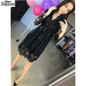 2017 V neck long sleeve sequin Sexy dresses women mesh streetwear casual midi dress female autumn party dress vestido A1902