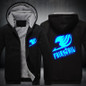 2017 USA SIZE Unisex Fairy Tail Hoodies Coat Winter Fleece Thicken Luminous Men Hoodies Sweatshirts Jacket