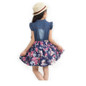 2017 Summer Teenage Girl Dress Denim Floral Dresses Girls 10 Years Tutu Dress Toddlers Kids Wedding Dress Baby Vestidos Infantis