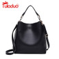 Large Capacity Women Leather Shoulder Bags Designer Brand Casual Tote Bag Designer Female Bucket Shoulder Bags Composite Handbag
