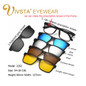 IVSTA Magnet Sunglasses Clip Magnetic Mirrored Clip on sunglasses Men Flip Polarized Myopia Women Prescription Optical 2202
