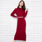 Autumn/Winter elegant women office dress 2017 fashion o-neck long sweater women knitted slim cashmere wool long sleeve pullovers