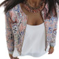 Autumn Women Ladies Casual Slim Floral Suit Vintage Blazer Jacket Outwear