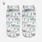 2017 Harajuku 3D Print Unicorn Socks Women Kawaii Ankle Licorne Chaussette Femme Calcetines Mujer Cute Emoji Art Socks ws66
