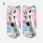 2017 Harajuku 3D Print Unicorn Socks Women Kawaii Ankle Licorne Chaussette Femme Calcetines Mujer Cute Emoji Art Socks ws66