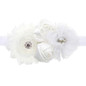 2017 Hair Bands Accessories Lovely Kids Girls Lace Sunflower Two Rose Flowers Pearl Rhinestone Hairband Headband