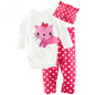 2016 Hot Newborn Baby Girl Clothing Set (Romper+Hat+Pants 3 pcs) Infant Baby Boys Clothes Baby Set Rompers Roupas Bebes