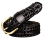 2016 Genuine leather belt Woman Braided belts Women Cow second layer skin strap thin girdle Luxury for female jeans width 2.5cm