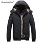 Mountainskin Mens Winter Jackets Hooded Coats Men's Solid Thick Male Warm Parkas Casual Fleece Jacket Men Brand Outerwears LA498