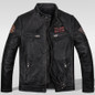 Motorcycle rider leather jacket , vintage mens genuine leather jacket, slim leather coat