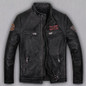 Motorcycle rider leather jacket , vintage mens genuine leather jacket, slim leather coat