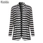 New Autumn Winter Outwear 2017 Women Casual Knitted Striped Coat Cardigan Jacket Fashion Chaquetas Mujer Outerwear Plus Size