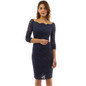 New Autumn Sexy Off Shoulder Bodycon Dresses For Women Elegant Lace Dress Long Sleeve Pencil Party Dress Female Vestidos D39