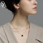 SA SILVERAGE 925 Sterling Silver Jewelry Sets Stud Earrings Necklaces Pendants Fine Jewelry 925 Silver Maxi Necklace Earrings