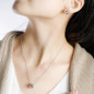 SA SILVERAGE 925 Sterling Silver Jewelry Sets for Women Necklaces Pendants Stud Earrings Fine Jewelry Rose Gold Color 2017 Hot