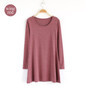 2017 New Fashion Clothes Spring Women Dress 100% Cotton  Autumn Winter Dress Female Long Sleeve Dress O-Neck Woolen Dresses A006
