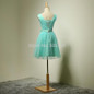 2017 New Mint Green Short V-neck Women Bridesmaid Dresses Cheap Prom Party Dress Custom Cloth Spring Summer Wedding dress Sale