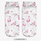 fashion 3D printed FLAMINGO PINK Socks animal cute ankle funny unisex short socks low cut women